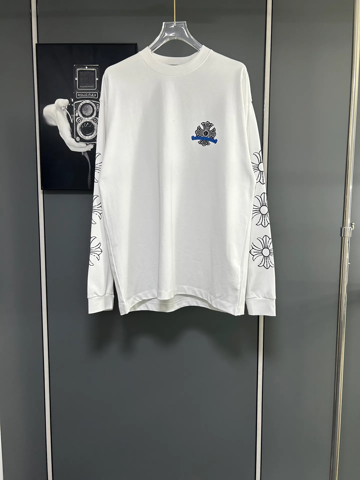 P230 2026 new (exclusive) Chrome Hearts autumn and winter limited edition heavyweight high-weight long-sleeved T-shirt, customized Dreamweaver Yayun ribbed cotton designer concept style Fabric: Heavy 380g Size: S M L XL Color: White Black